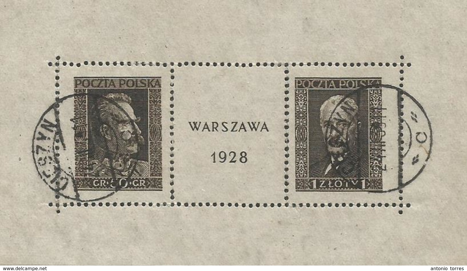 POLAND. 1928. Yv B1. 1st Used Block, Cheszyn Cds (24 Jan) Fine. 2010 Cat Edition. Euros 400. Fine. - Altri & Non Classificati