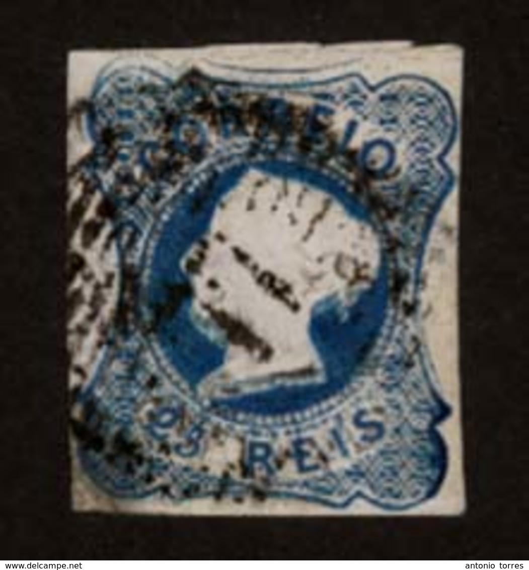 PORTUGAL. 2º. Die II. Dark Blue. DOUBLE COLOUR PRINTING. Complete Margins, Cancelled "77". (Coimbra). Gum Remains. An Ou - Other & Unclassified