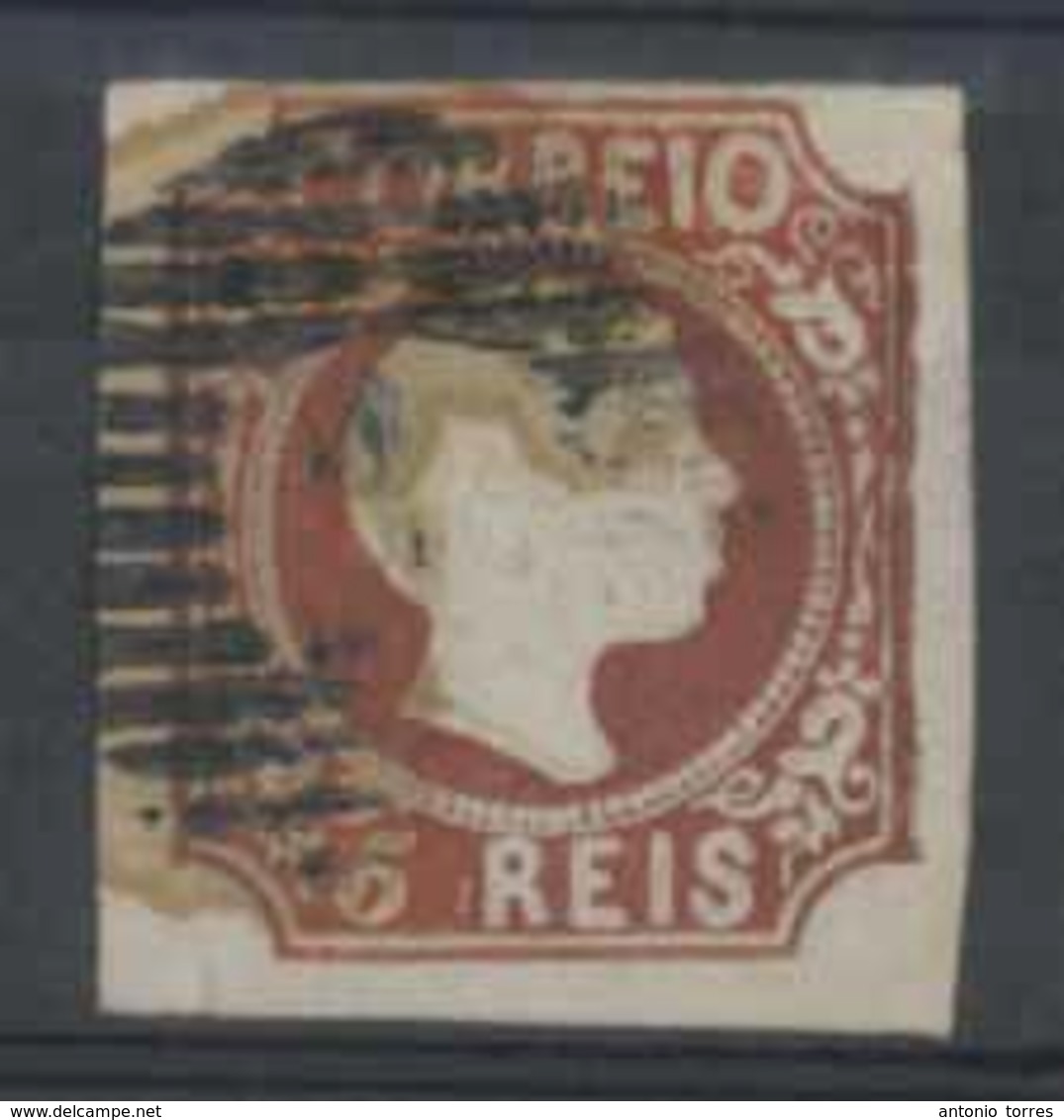 PORTUGAL. 5º. Die VII. Deep Red Rich Brown Shade. Complete Margins. Nicely Cancelled. - Altri & Non Classificati