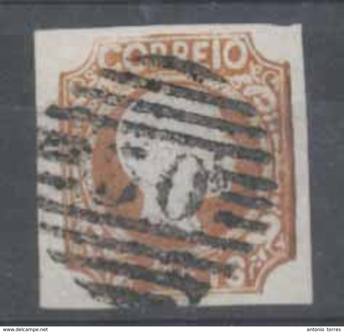 PORTUGAL. 10º. Red Brown. Complete Good Margins. Cancelled "50" Grill Of Ponta Delgada/Açores Islands. V. Fine. - Other & Unclassified