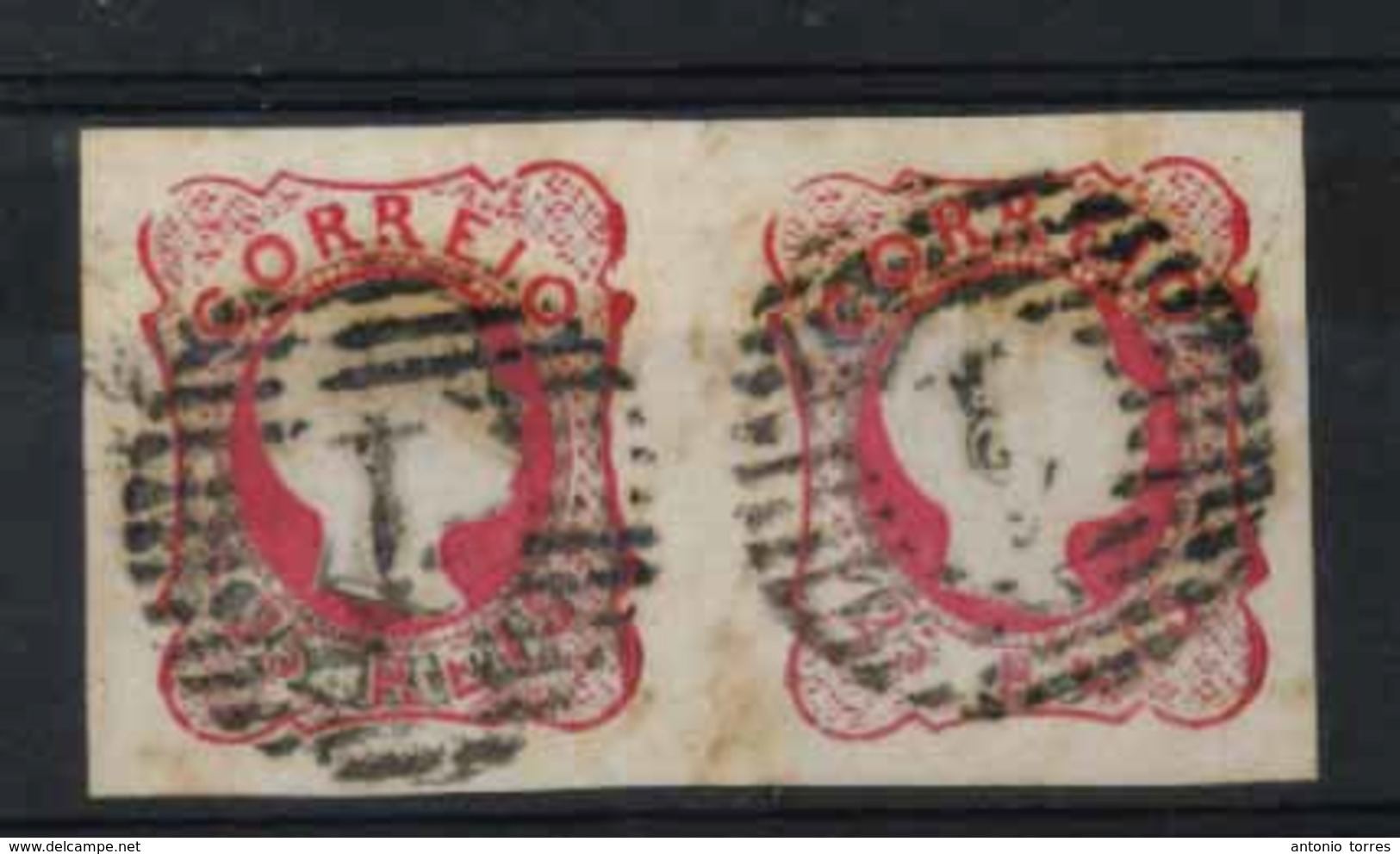 PORTUGAL. 13º. Die III. Red-rose. V. Large Margins, Cancelled "1". Excellent. - Other & Unclassified