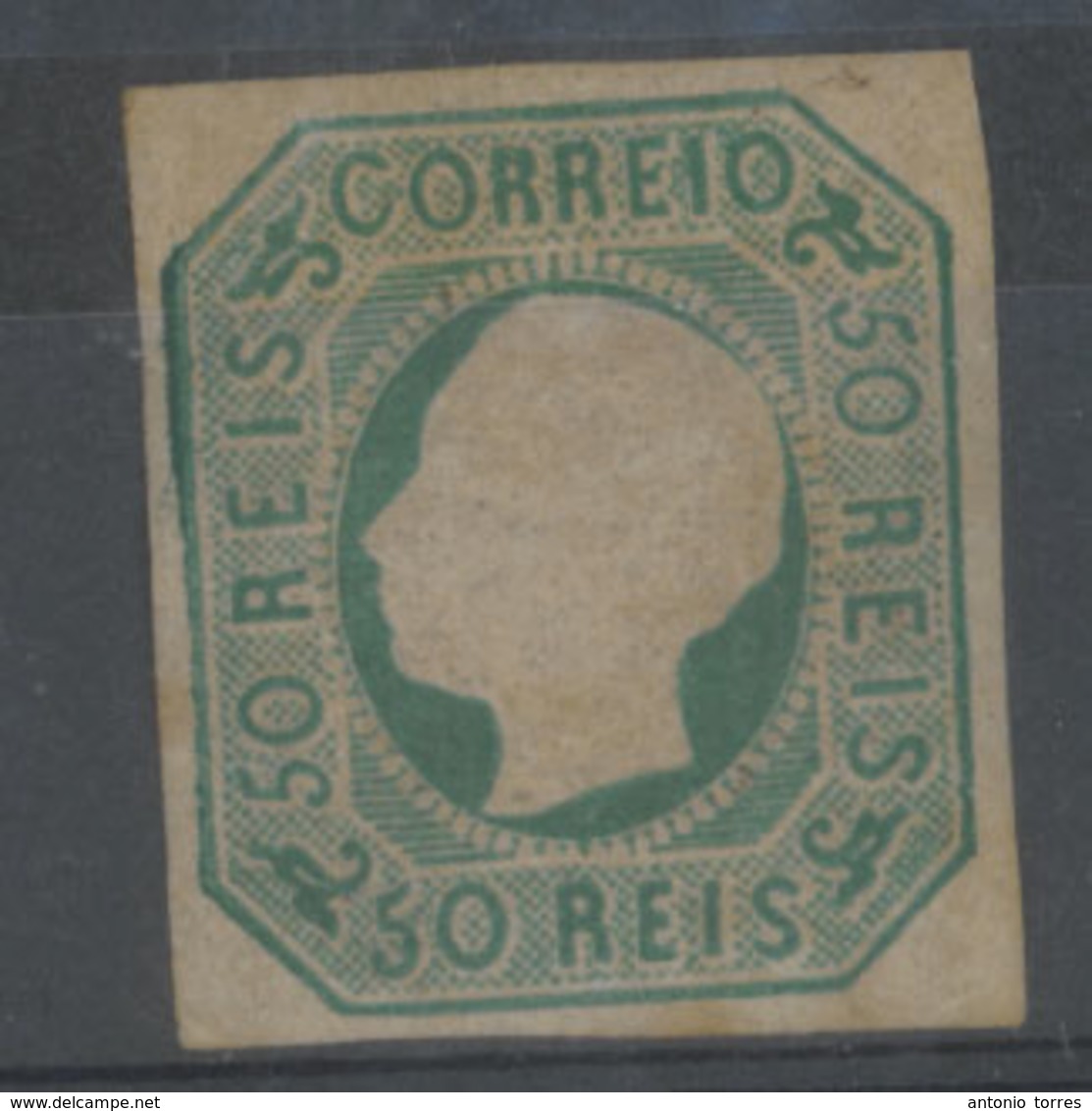 PORTUGAL. 17**. Blue Green. Complete Margins. Fine. Rare Mint Shade. - Altri & Non Classificati