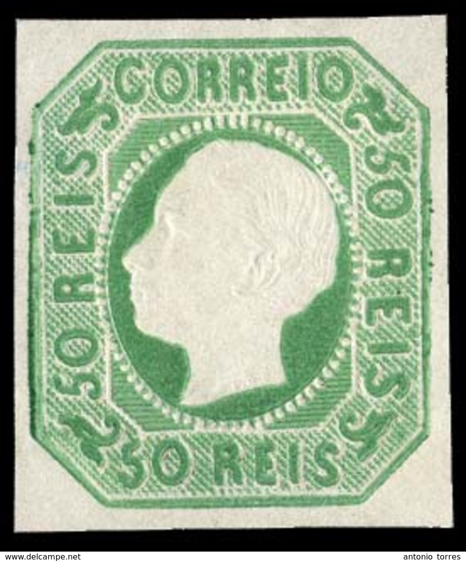 PORTUGAL. 17*. Intense Yellow Green On Medium White Paper. V. Good Margins. Extr. Fresh And Fine Stamp. - Altri & Non Classificati