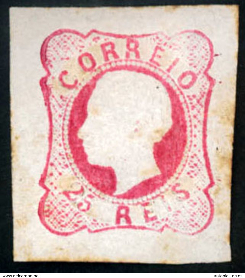 PORTUGAL. 16**. Die VI. Rose-red. Large Margins, With Part Orig. Gum, Some Spots, Otherwise Fine And Scarce Stamp In Min - Altri & Non Classificati