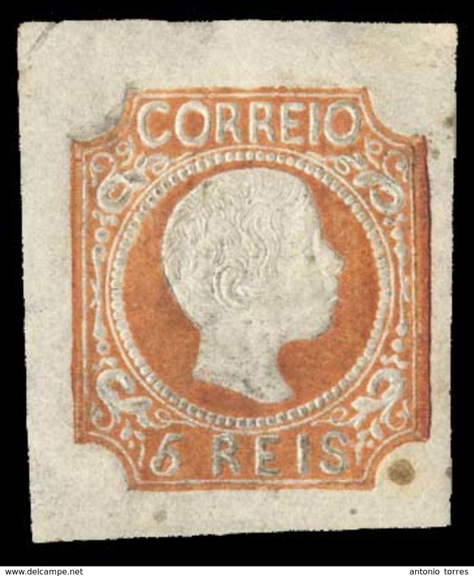 PORTUGAL. 10**. Die II, Yellow Brown. Large/huge Margins, On Thin Paper, With Original Gum. Very Fine. - Altri & Non Classificati