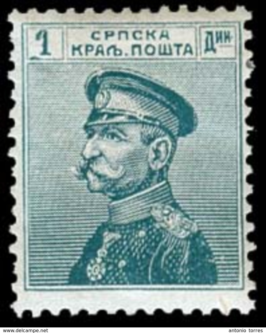 SERBIA. 1913-4. Yv 123* 1d. Broken "1" Variety. Fine Mint V Scarce. - Serbia