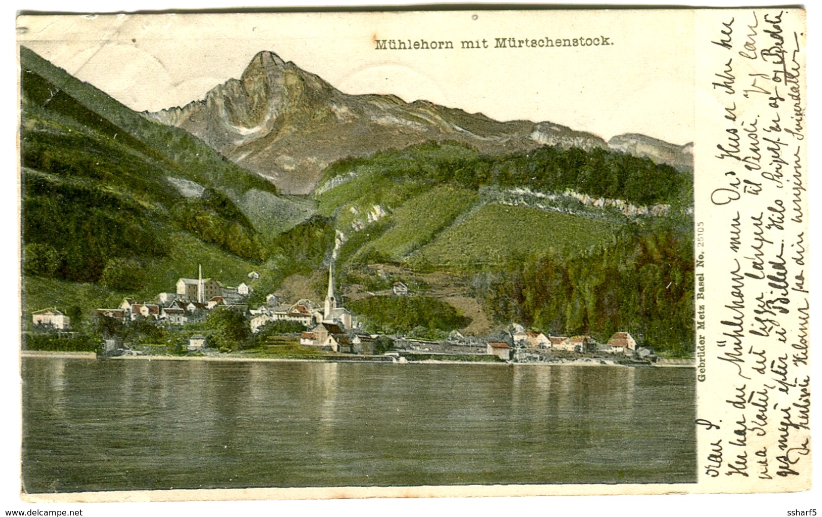 MÜHLEHORN Panorama Farbelitho Gebr. Metz 1904 - Mühlehorn