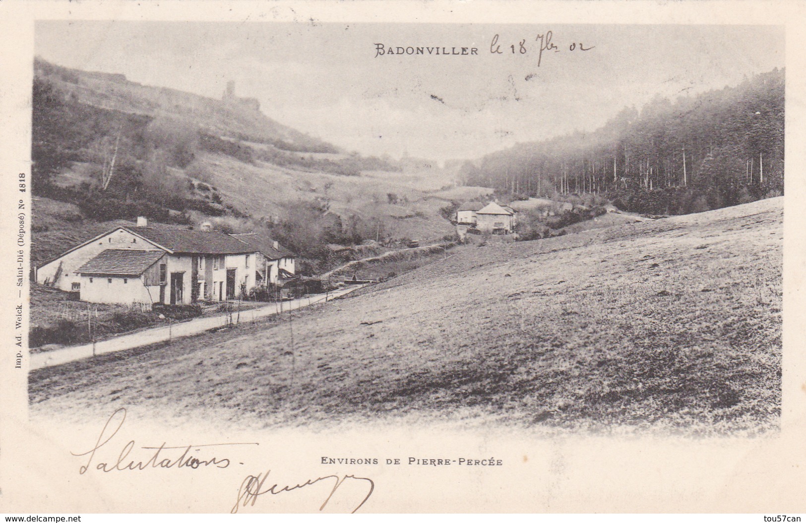 BADONVILLER  - MEURTHE ET MOSELLE  -  (54)  -  PEU COURANTE CPA PRÉCURSEUR DE 1902. - Autres & Non Classés