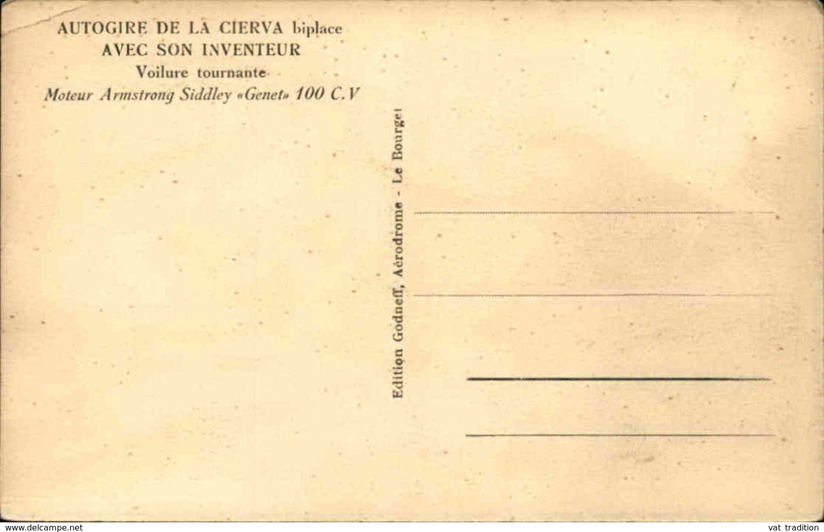 AVIATION - Carte Postale - Autogire De La Cierva - L 30258 - Elicotteri