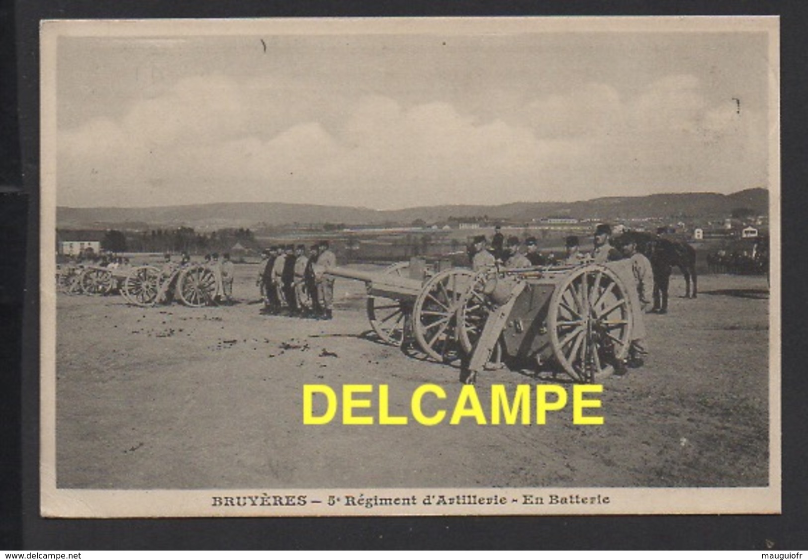 DD / MILITARIA / RÉGIMENTS / BRUYÈRES VOSGES / 5è RÉGIMENT D' ARTILLERIE  -  EN BATTERIE / ANIMÉE - Regiments