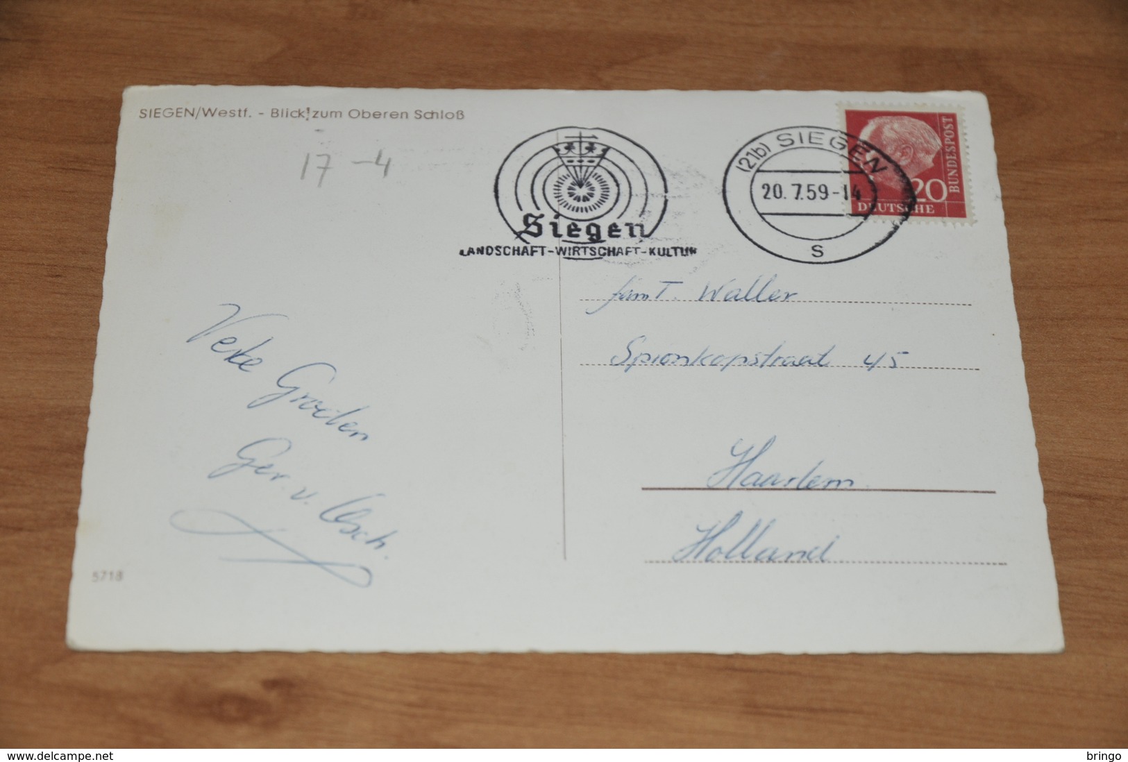 9946-    SIEGEN/WESTF., BLICK ZUM OBEREN SCHLOSS - 1959 - Siegen