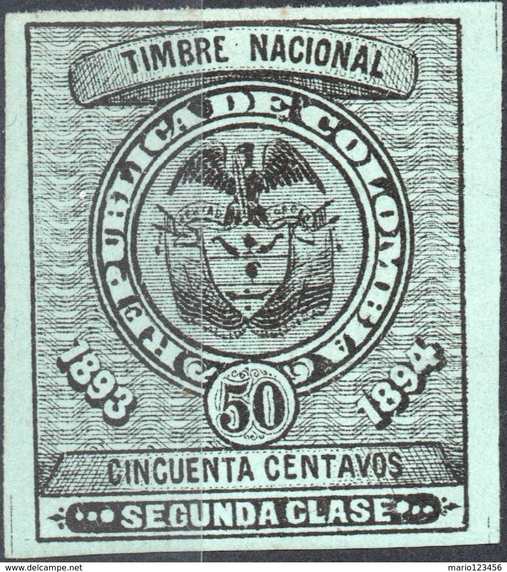 COLOMBIA, STEMMI, COAT OF ARMS, SOPRATTASSA, REVENUE FISCAL, 1899, 1 P., NUOVO (MNH**) Col.: CO 1893-3 - Colombia