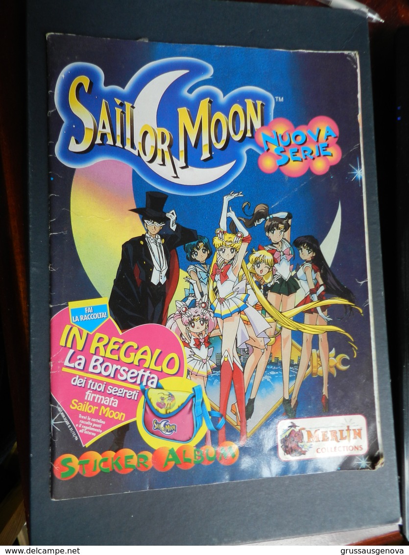 3) ALBUM SAILOR MOON EDIZIONE MERLIN NON COMPLETO 69 FIGURINE MANCANTI 1996 SU 216 PER RECUPERO - Edizione Italiana