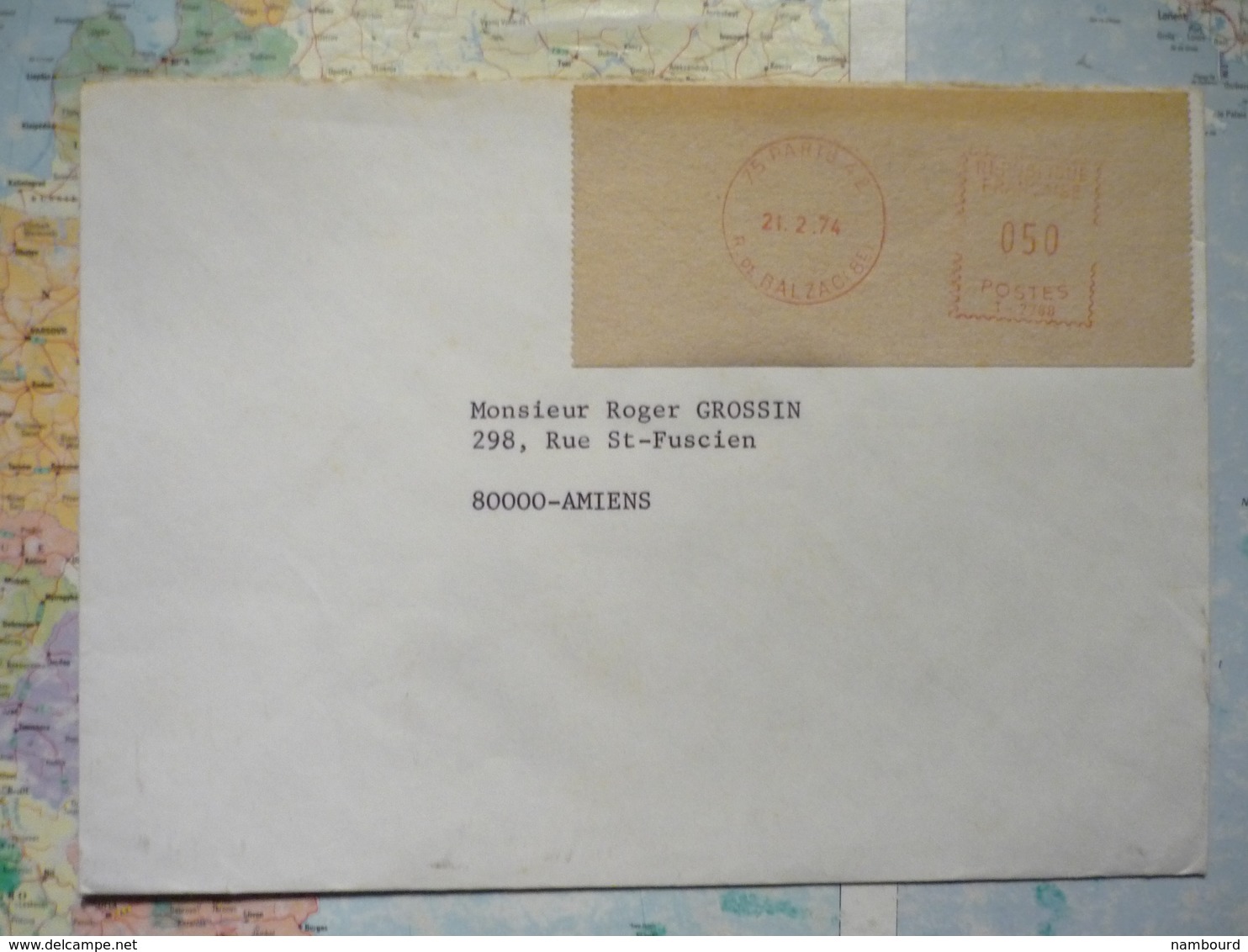 Paris 42  21/02/1974  0,50 FF - 1969 Montgeron – Papel Blanco – Frama/Satas