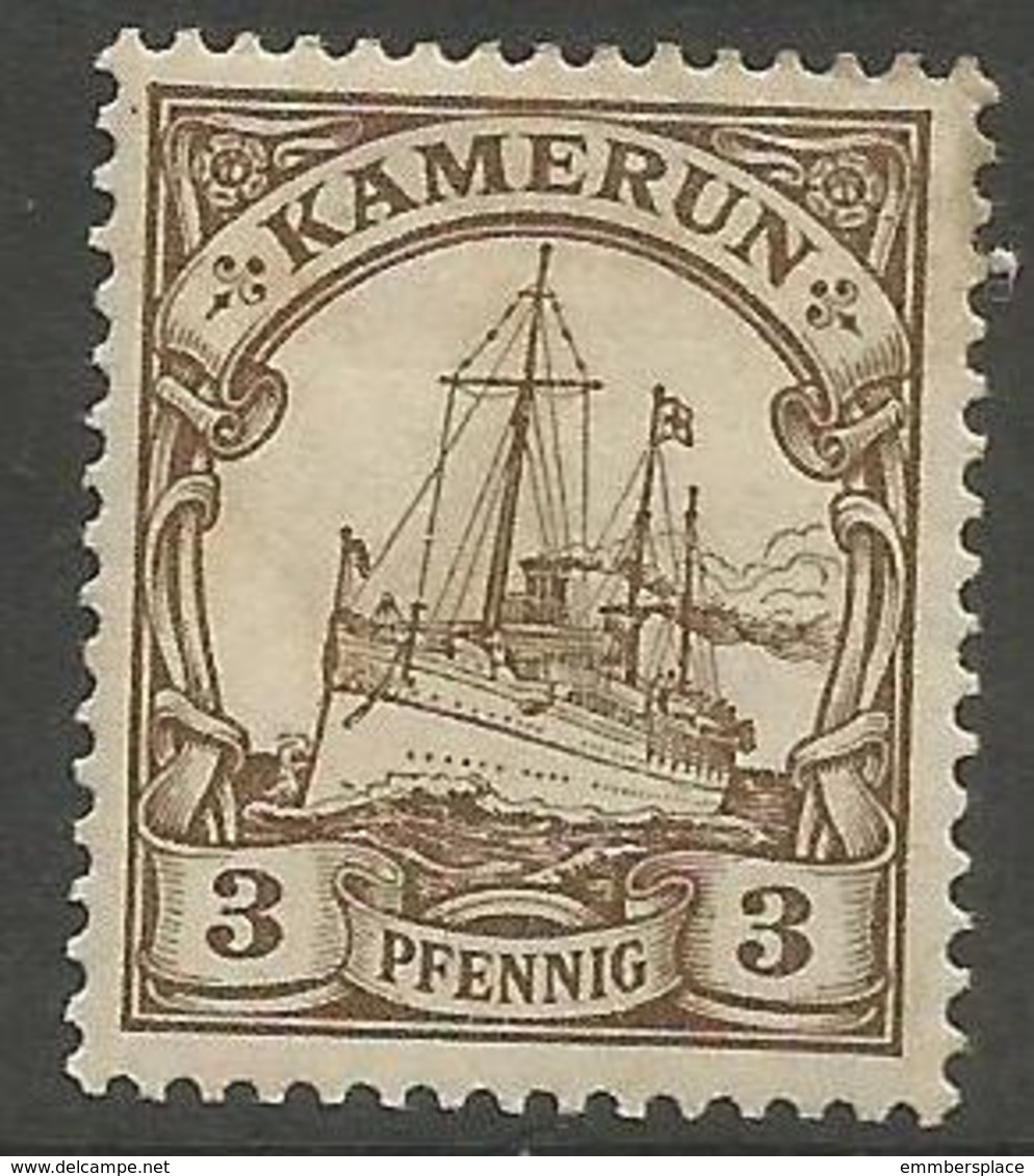 German Cameroun - 1900 Kaiser's Yacht 3pf Mint Hinged *     Sc 7 - Cameroun