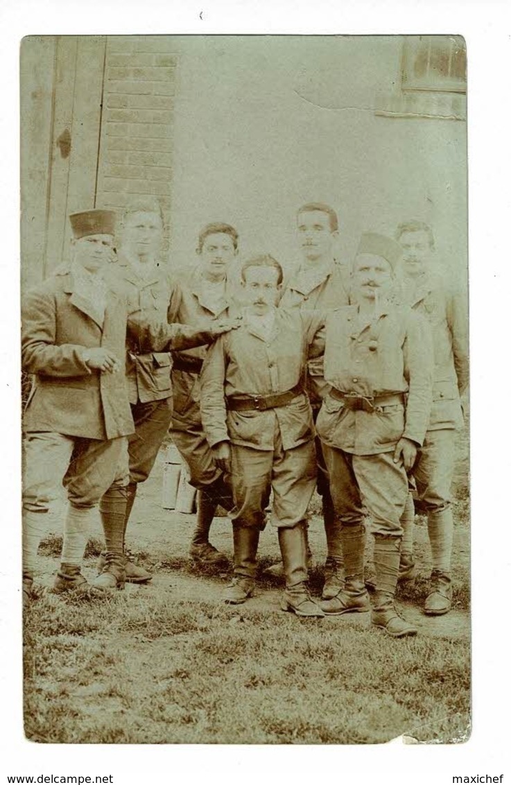 Carte Photo - Groupe Zouaves "Souvenir Campagne Russie, Crimée, Roumanie, Bulgarie  26 Mars, Au 1er Septembre 1919 - Guerres - Autres