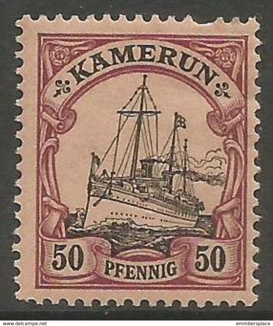 German Cameroun - 1900 Kaiser's Yacht 50pf Mint Hinged *    Sc 14 - Cameroun