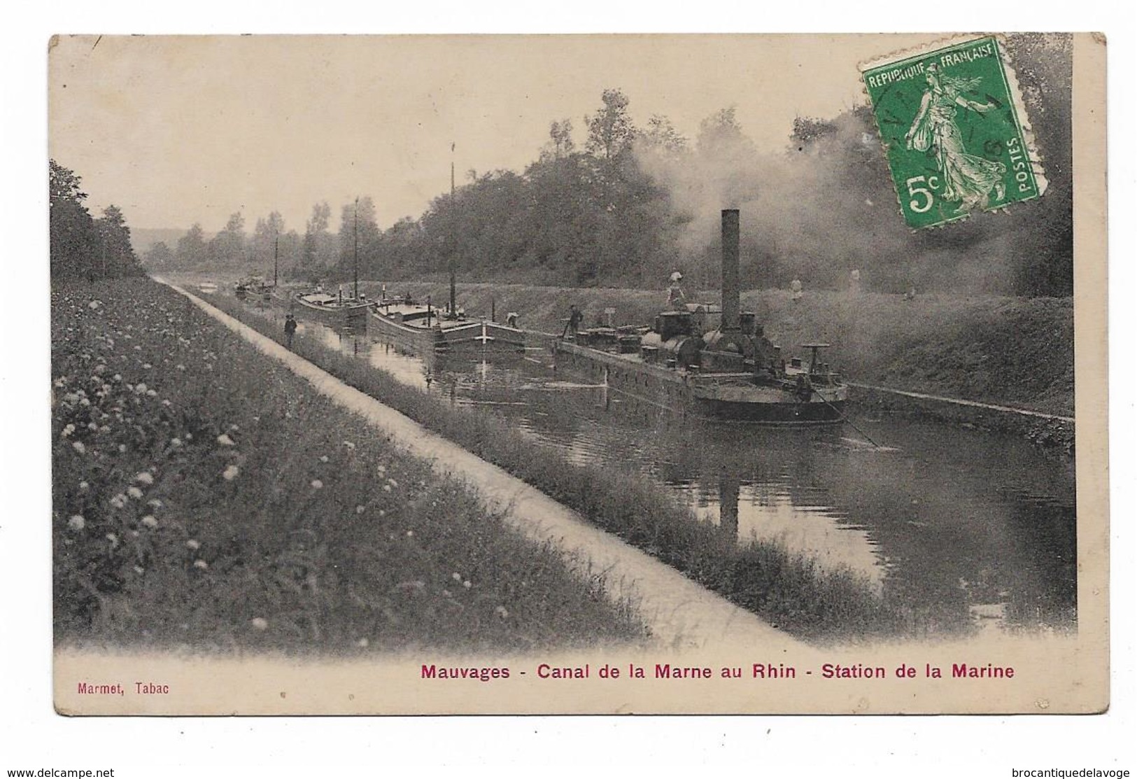 CPA 55 MAUVAGES Canal De La Marne Au Rhin Station De La Marine - Other & Unclassified