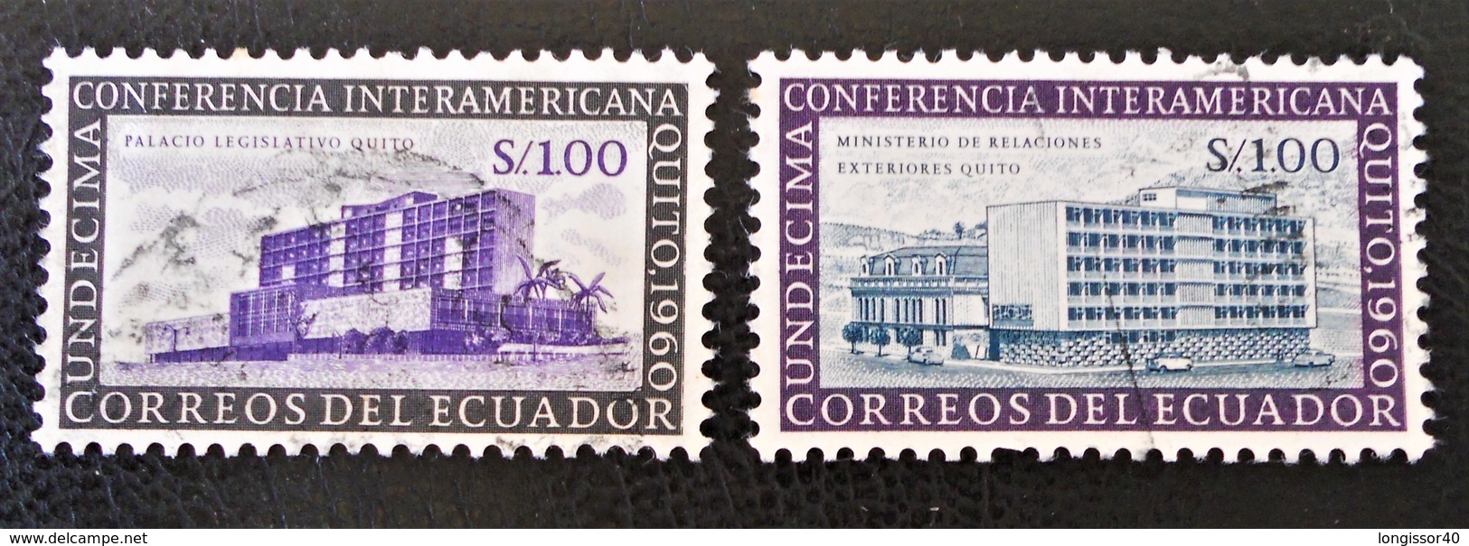 CONFERNECE INTERAMERICAINE A QUITO 1960 - OBLITERES - YT 660/61 - Equateur