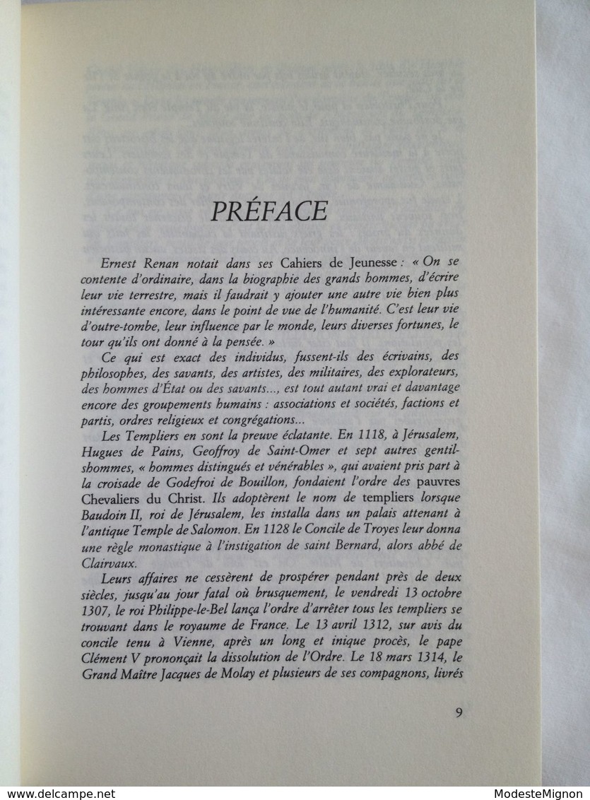 Des Templiers Aux Francs-Maçons. La Filiation Spirituelle Par Pierre P. Pasleau. Guy Trédaniel éditeur, 1988 - Esoterismo