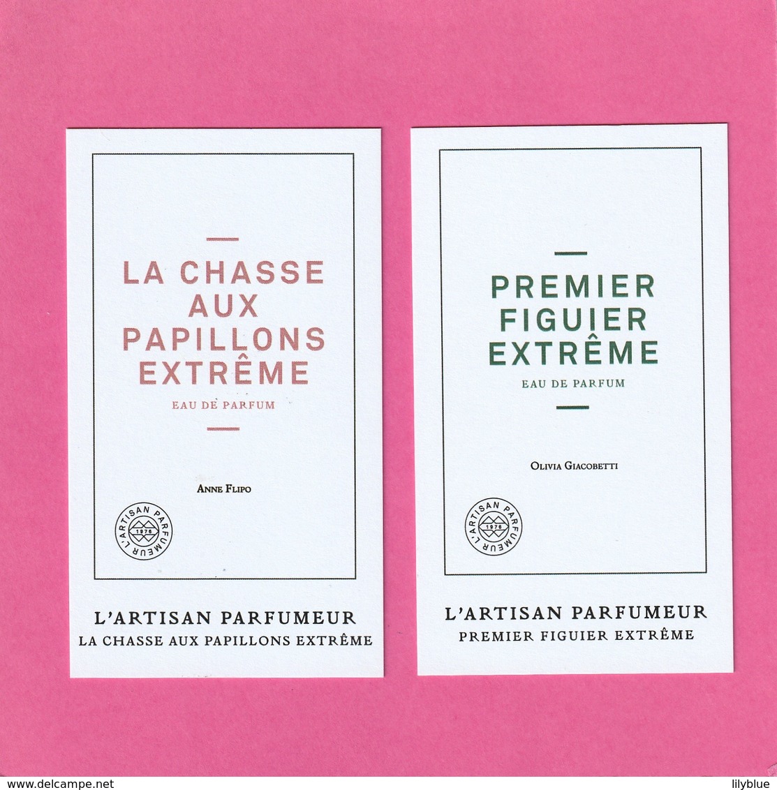 L' ARTISAN PARFUMEUR  2 Cartes - Modern (from 1961)