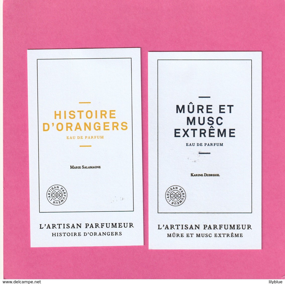 L' ARTISAN PARFUMEUR  2 Cartes - Modern (from 1961)