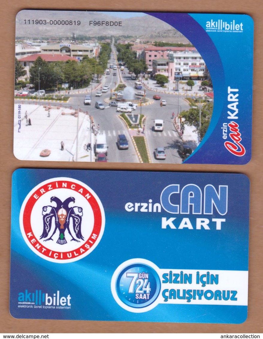 AC - MULTIPLE RIDE BUS PLASTIC CARD ERZINCAN, TURKEY PUBLIC TRANSPORTATION - Altri & Non Classificati