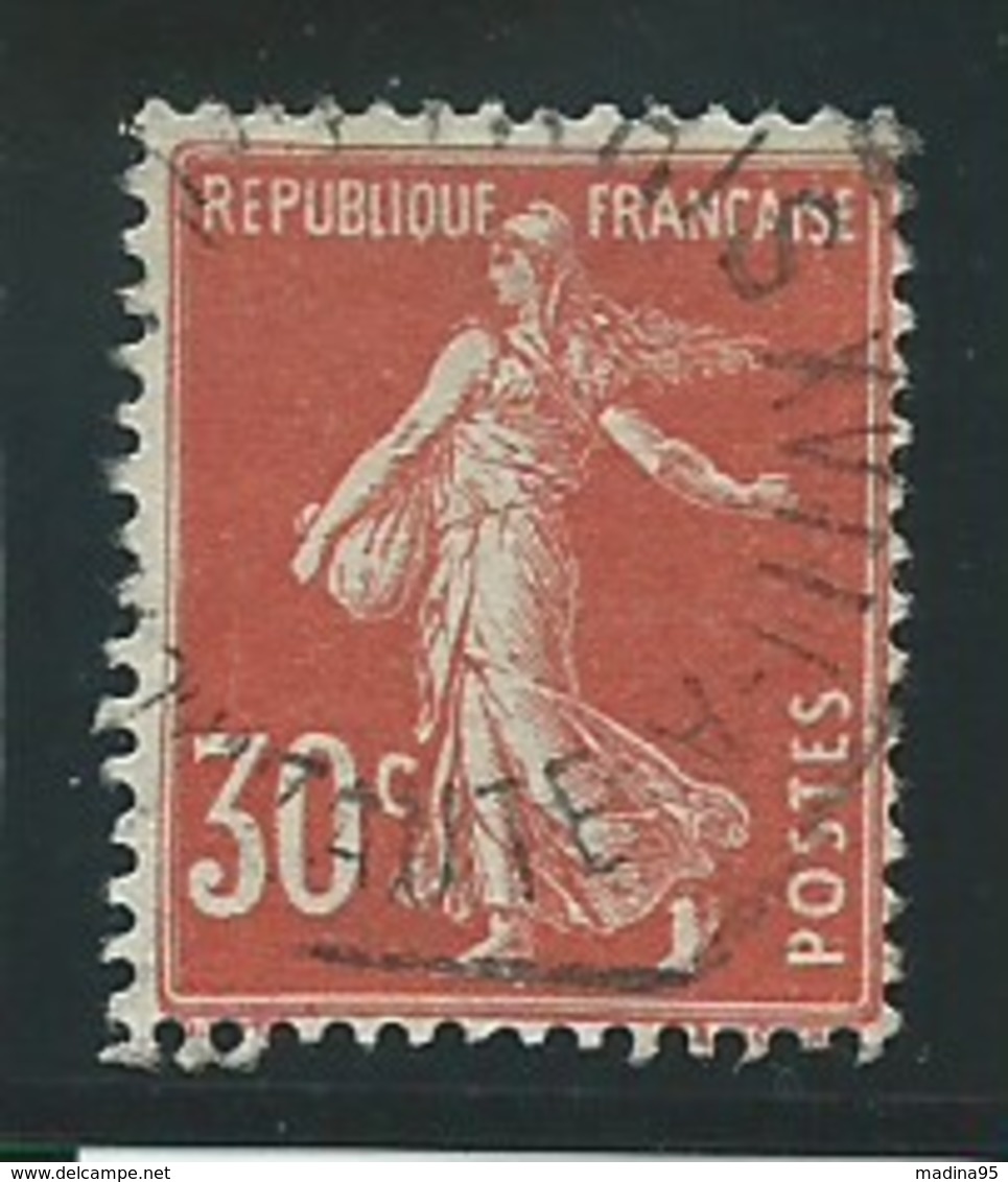 FRANCE: Obl., N° YT 141a, Orange Foncé, TB - 1906-38 Semeuse Camée