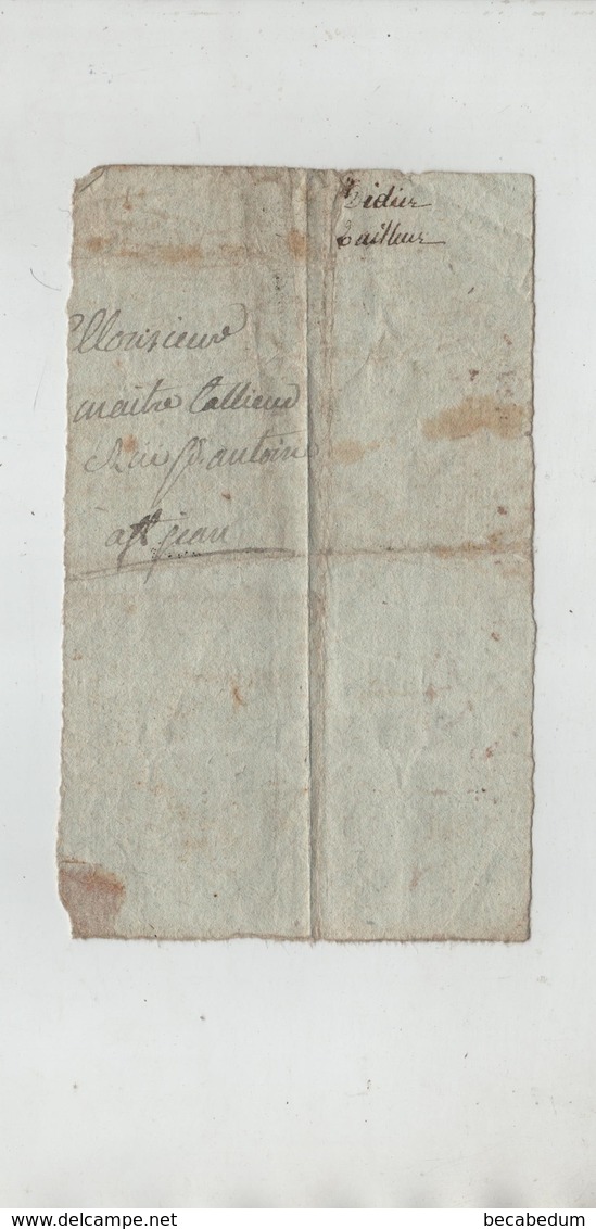 Liste  1801 Saint Jean  D'Arves Didier Notaire Habit Retourné à Identifier Culotte - 1800 – 1899