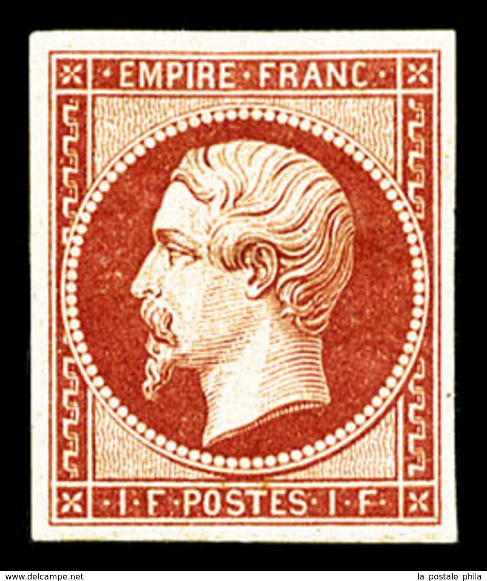 * N°18d, 1F Carmin, Impression De 1862, TB (certificat)  Qualité: *  Cote: 2400 Euros - 1853-1860 Napoléon III