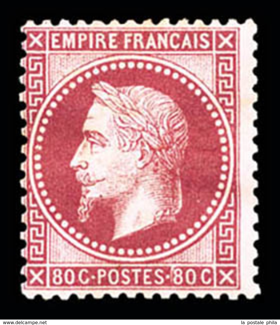 * N°32, 80c Rose, Frais, TB (signé/certificat)  Qualité: *  Cote: 1750 Euros - 1863-1870 Napoléon III Lauré