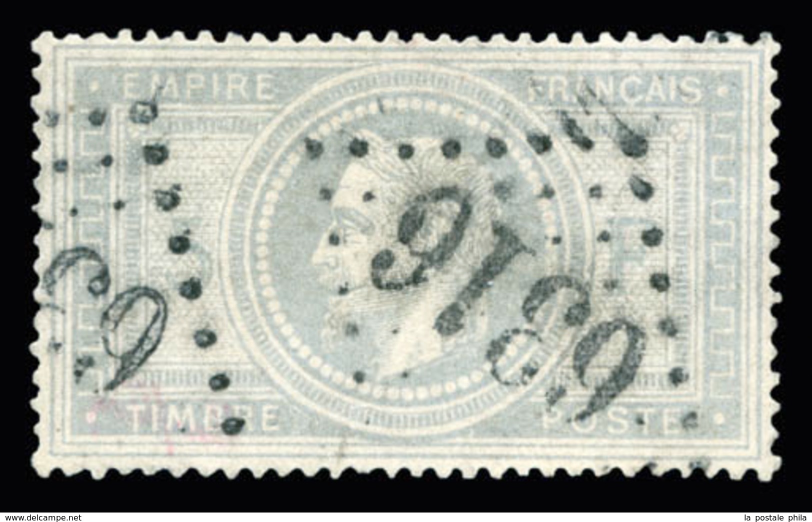 O N°33, 5F Empire Obl GC '6316'. TB (signé Calves/certificat)  Qualité: O  Cote: 1150 Euros - 1863-1870 Napoléon III Lauré