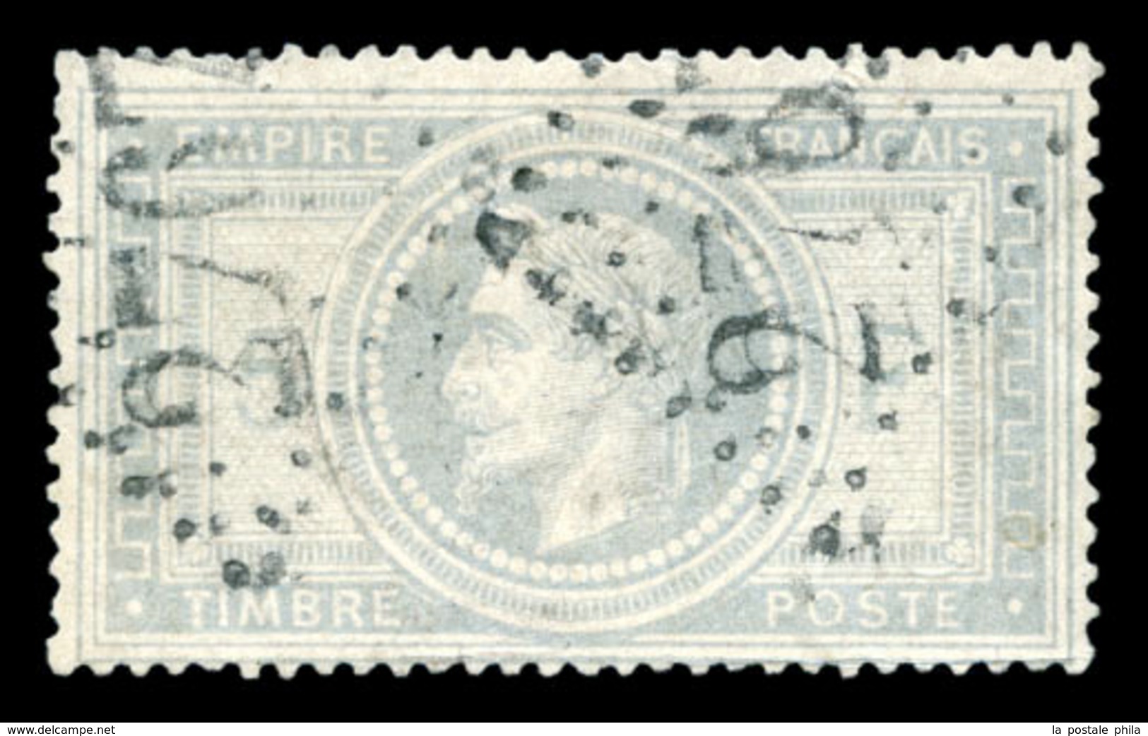 O N°33, 5F Empire, Obl GC. B/TB (certificat)  Qualité: O  Cote: 1150 Euros - 1863-1870 Napoléon III Lauré