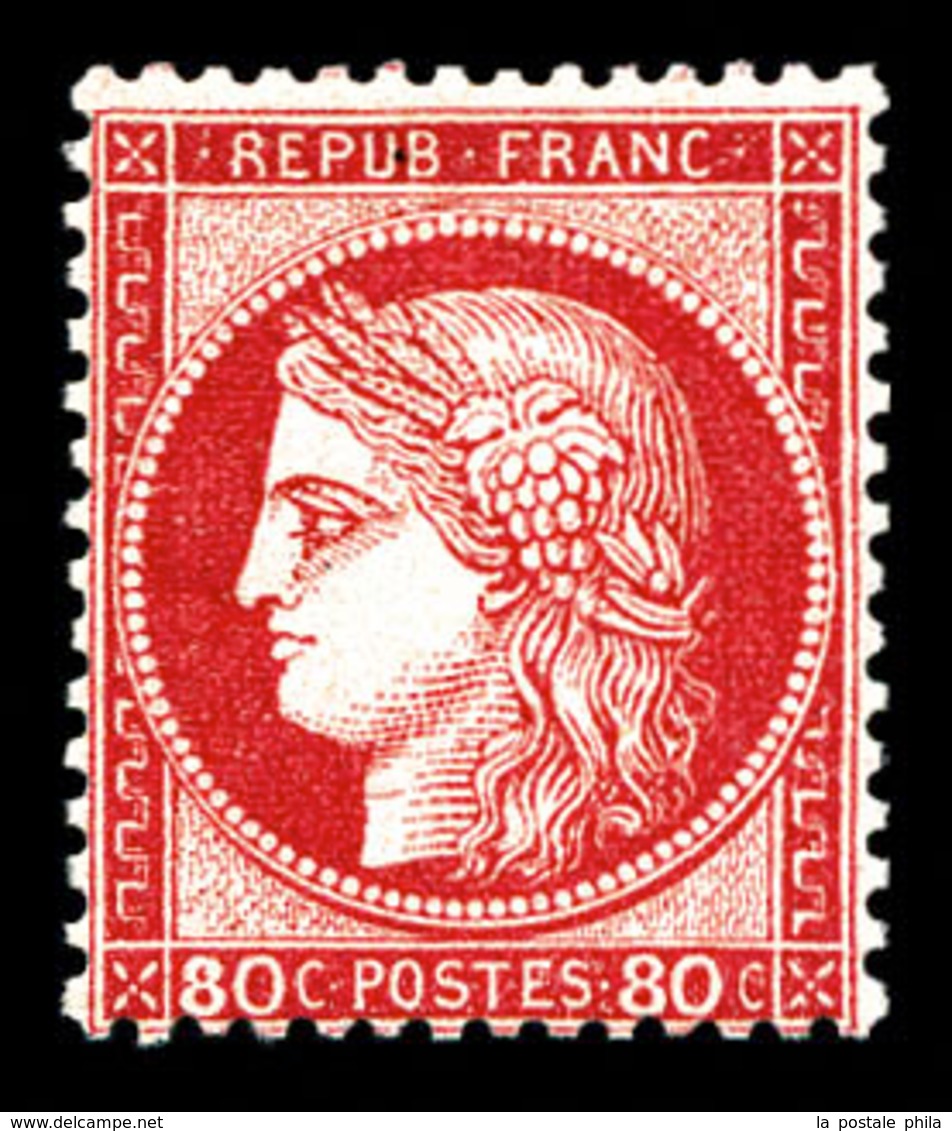 ** N°57b, 80c Carmin-vif, Fraîcheur Postale. SUP. R. (certificat)  Qualité: ** - 1871-1875 Cérès