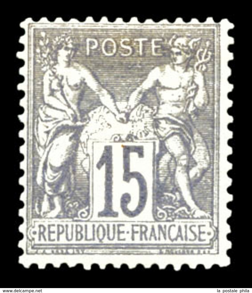 * N°66, 15c Gris Type I, TB (signé Margues/certificat)  Qualité: *  Cote: 1400 Euros - 1876-1878 Sage (Type I)