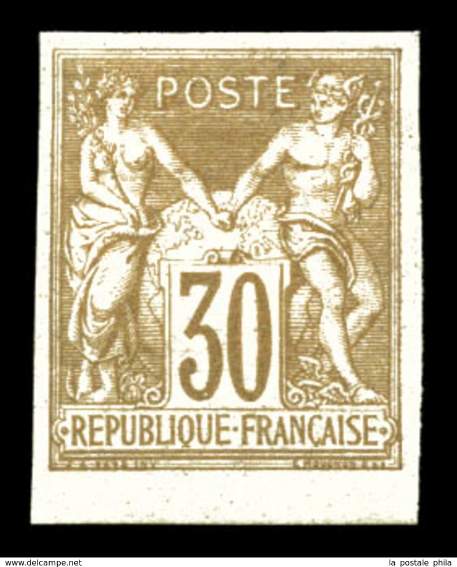 * N°69a, 30c Brun-clair Non Dentelé, Petit Bdf. TB  Qualité: *  Cote: 350 Euros - 1876-1878 Sage (Type I)