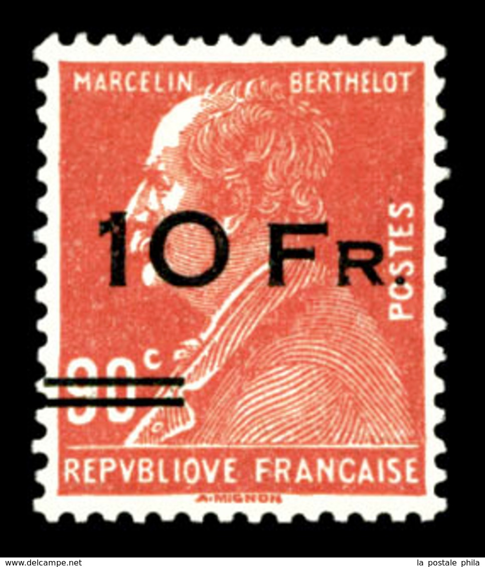 ** N°3, Berthelot 10F Sur 90c Rouge Surchargé à Bord Du Paquebot 'Ile De France', Très Bon Centrage. SUPERBE. R.R.R (sig - 1927-1959 Neufs