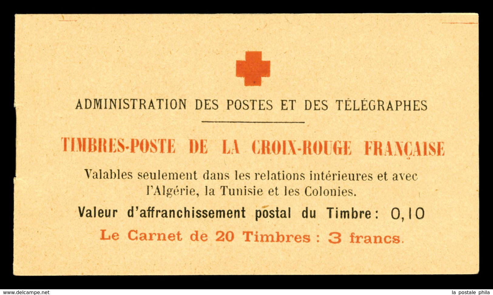 ** N°147-C1, Croix Rouge, Semeuse, Couverture Postale, Très Frais. SUP (certificat)  Qualité: ** - Autres & Non Classés