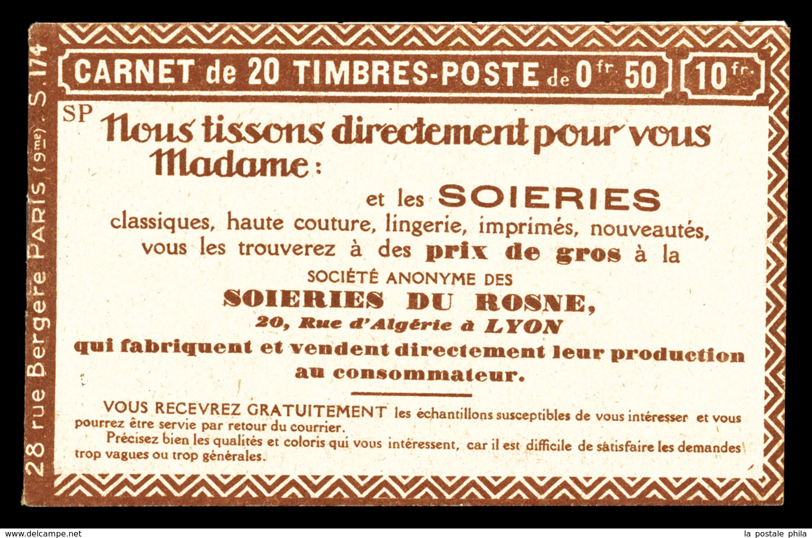 ** N°199-C34, Série 174-SP, SOIERIES DU ROSNE Et EU, Bas De Feuille Numéroté. TTB (certificat)  Qualité: ** - Autres & Non Classés