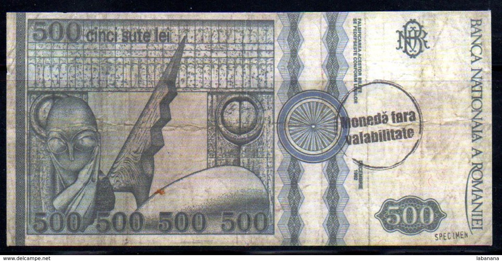 329-Roumanie Billet De Fantaisie De 500 Lei Specimen - Rumania