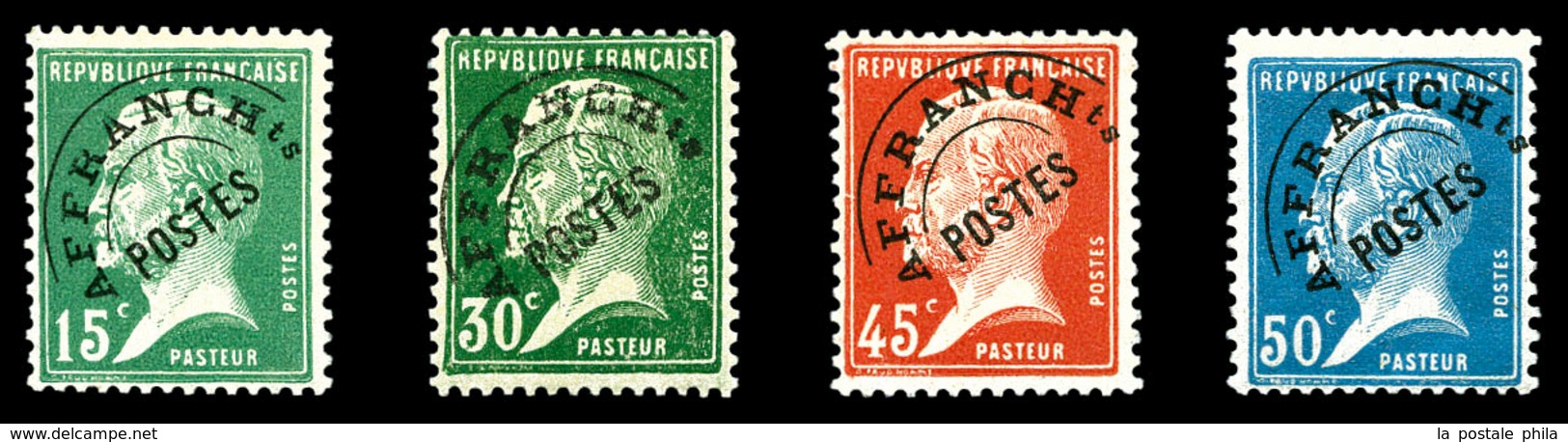 ** N°65/68, Série Pasteur, Les Quatre Valeurs TB  Qualité: **  Cote: 455 Euros - 1893-1947