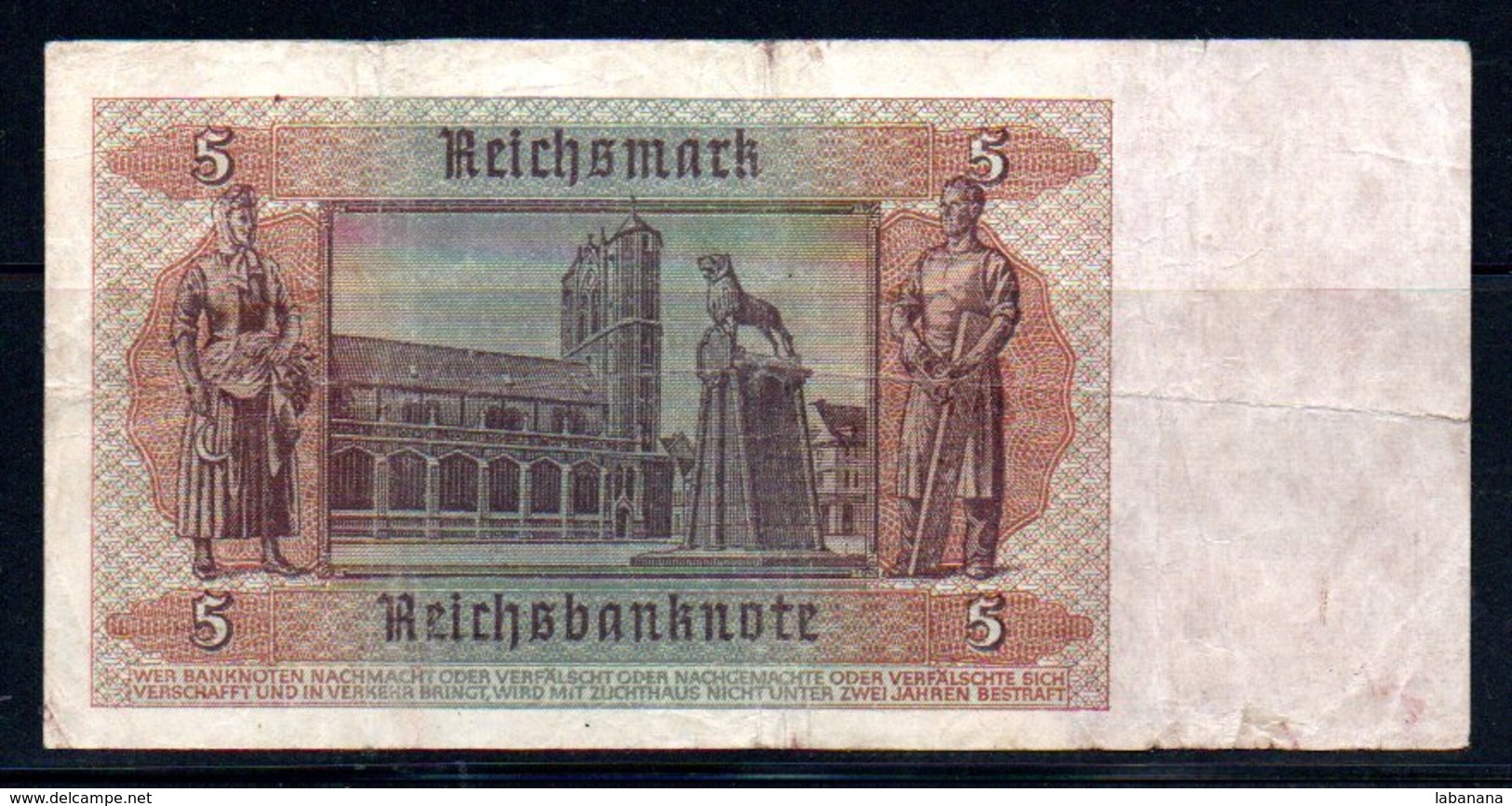 329-Allemagne Billet De 5 Reichsmark 1942 H826 - 5 Reichsmark