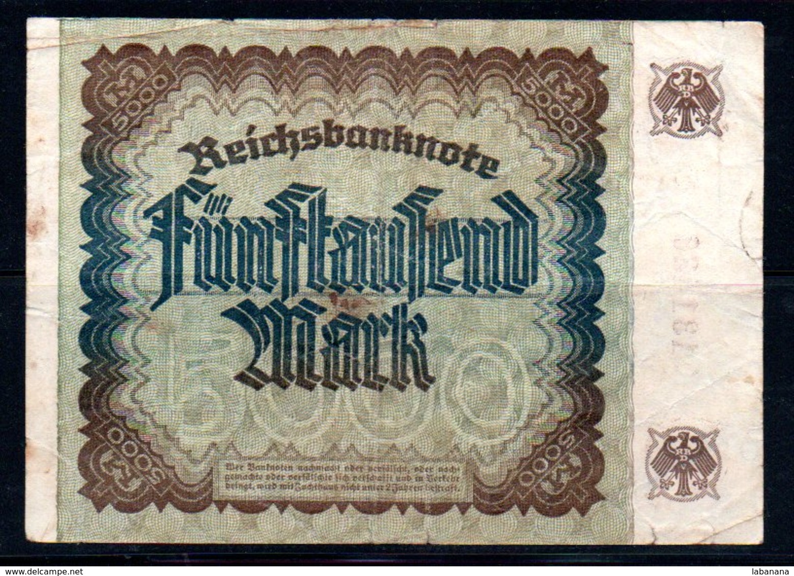 617-Allemagne Billet De 5000 Mark 1922 K131C - 5.000 Mark