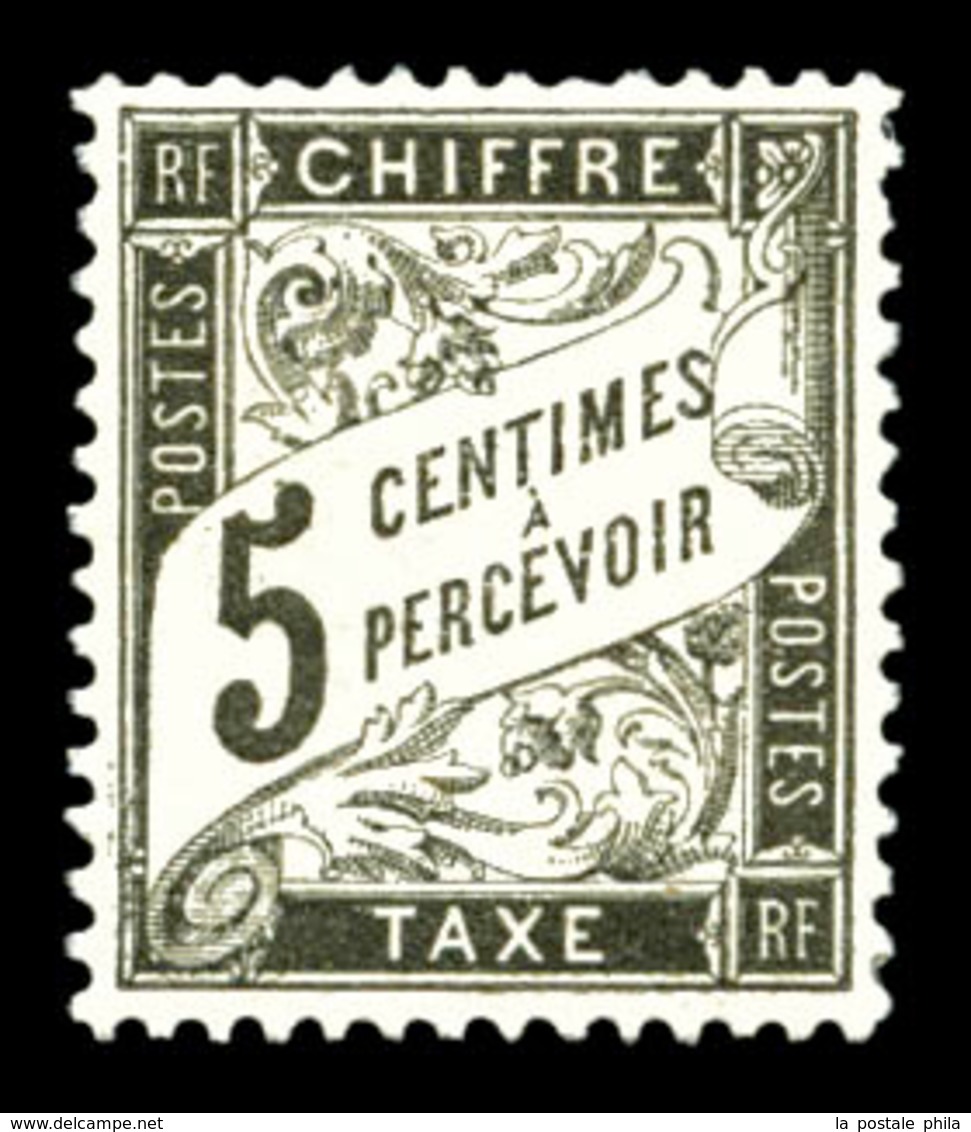 ** N°14, 5c Noir Fraîcheur Postale, Très Bon Centrage. SUP (certificat)  Qualité: ** - 1859-1959 Oblitérés