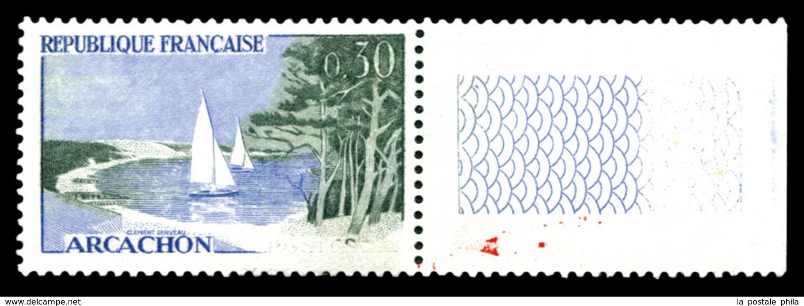 ** N°1312a, 30c Arcachon: Sans 'Postes', Bdf, TTB  Qualité: **  Cote: 350 Euros - Unused Stamps