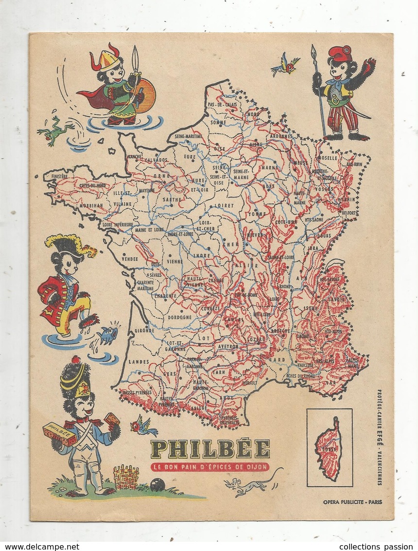 Protége Cahier ,  Pain D'épices De DIJON, PHILBEE, 2 Scans,coll.  Grands Capitaines , Rois De France, Frais Fr 1.75 E - Schutzumschläge