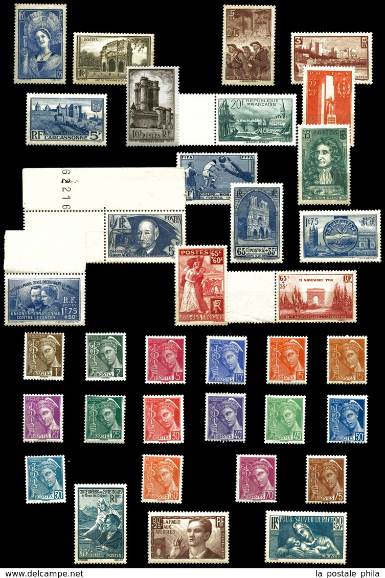 ** 1937/1969, Collection De Timbres Neufs** Complète Dont N°394, 398, 493, Bande TFP, Grands Hommes... TTB  Qualité: **  - Collections