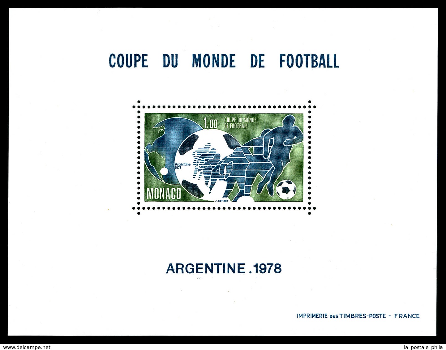 ** N°10, Coupe Du Monde De Football 1978. TB  Qualité: **  Cote: 575 Euros - Blocs