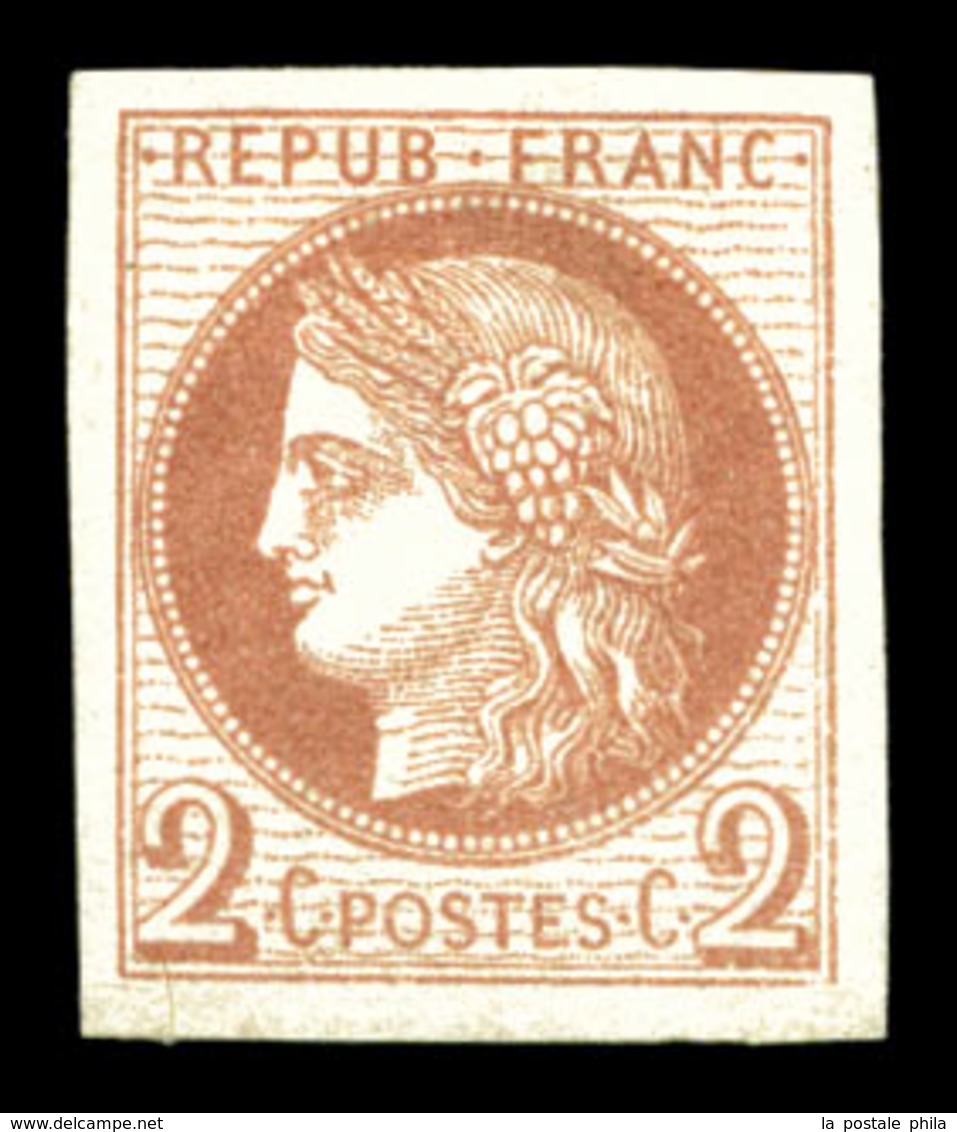 (*) N°15, 2c Rouge-brun, Belles Marges,TB (certificat)  Qualité: (*)  Cote: 550 Euros - Aigle Impérial