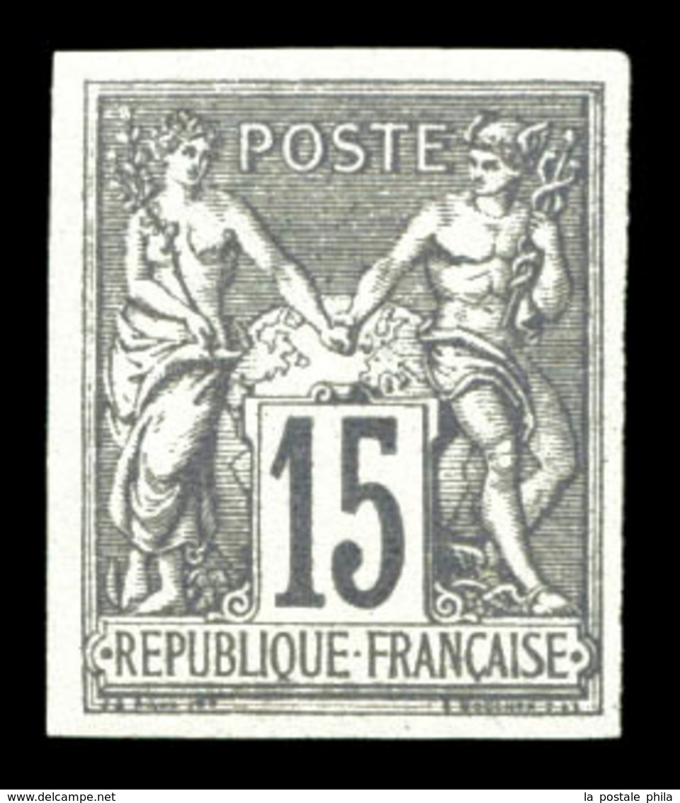 ** N°33, 15c Gris, Fraîcheur Postale. TB (certificat)  Qualité: ** - Aigle Impérial